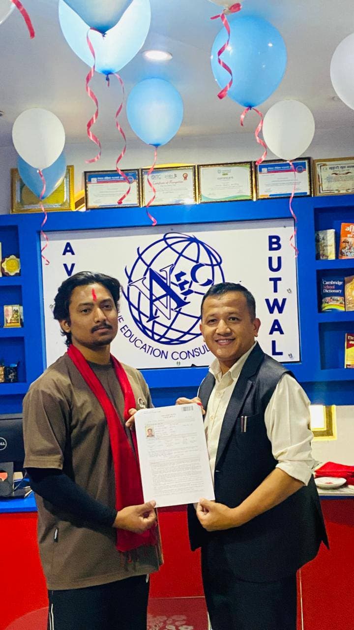 Bibek Kumar Lohar visa success