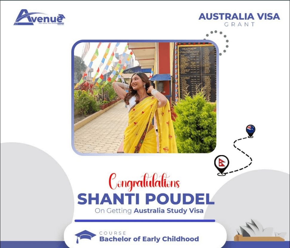 Shanti Poudel visa success